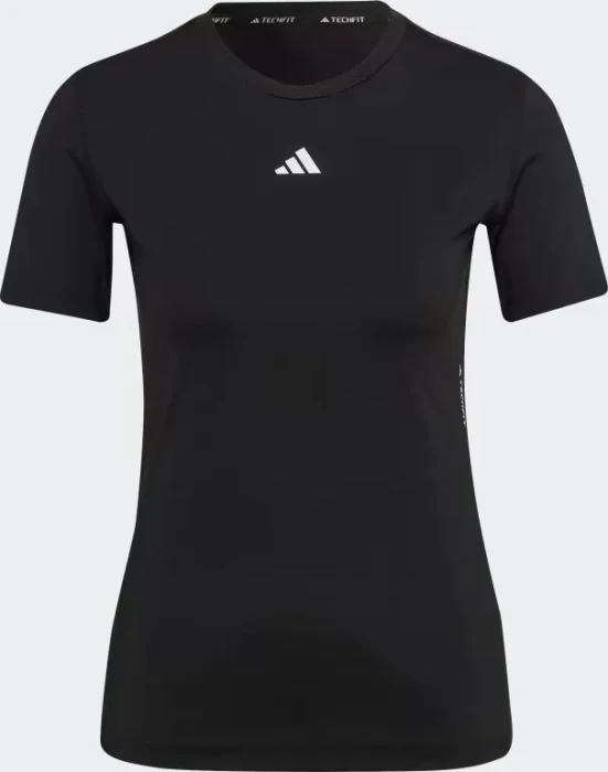 adidas Techfit Training Funktionsshirt kurzarm schwarz/weiß (Damen)