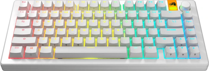 Glorious GPBT Backlit Keycaps, Kunststoff (PBT), weiß, 130 Tasten, ANSI-US