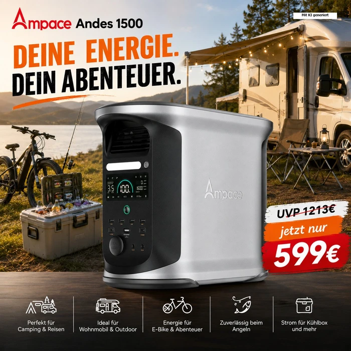 Ampace Andes 1500 Solargenerator, 1462Wh