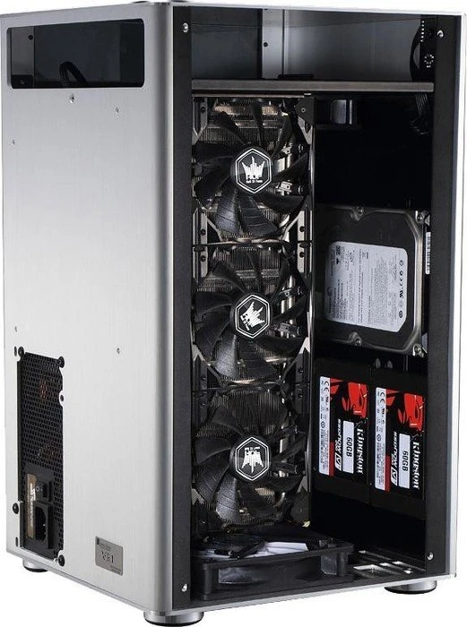 Jonsbo VR1 silber, Glasfenster, Mini-ITX