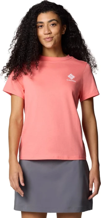 Columbia Rolling Bend mit Grafik T-Shirt kurzarm alpenglow/stacked gem (Damen)