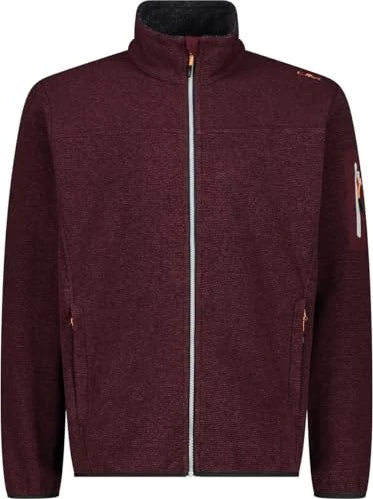 CMP Fleece Jacquard Knit Tech Rautenmuster Jacke burgundy (Herren)