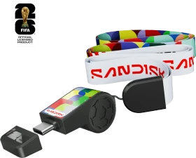 SanDisk FIFA World Cup 2026 (Global Edition) 64GB schwarz/Motiv, USB-C, USB 3.2 Gen 1×1