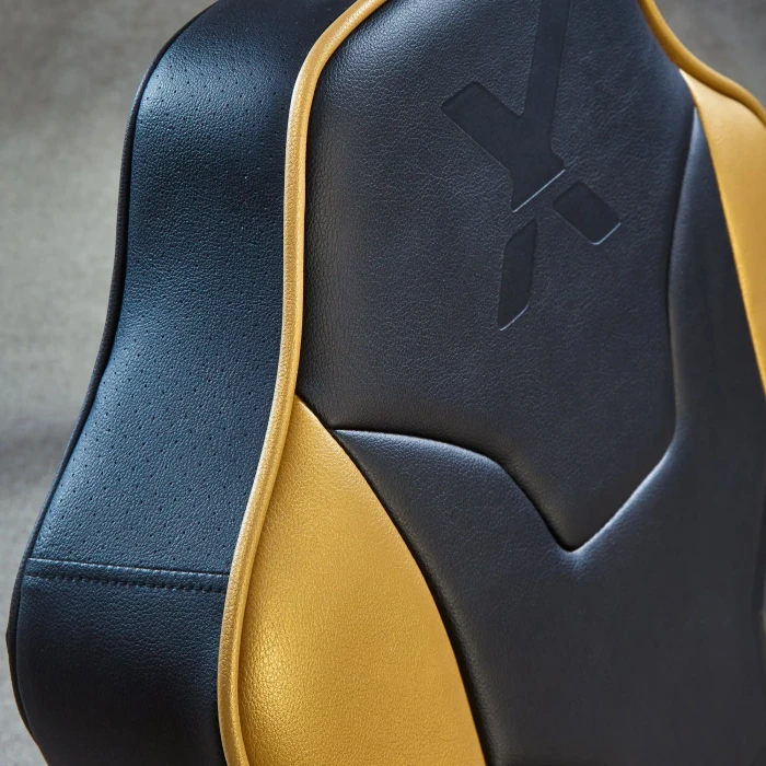 X Rocker Shadow 2.0 Audio Floor Rocker Gaming-Bodensessel für Kinder/Jugendliche, schwarz/gold