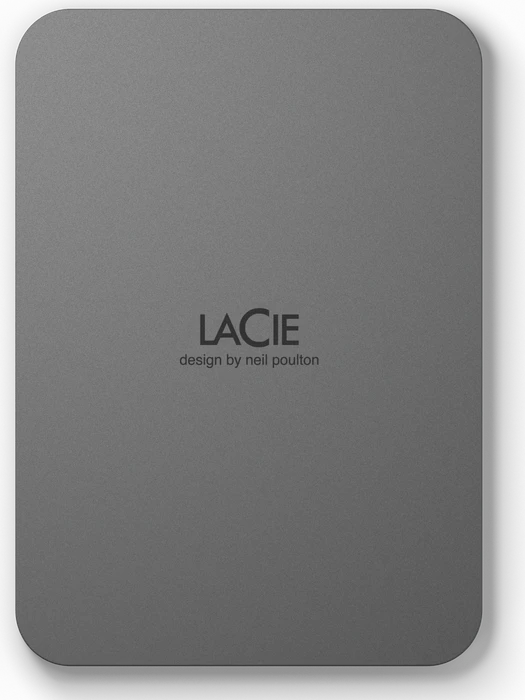 LaCie Mobile Drive Secure, Space Gray, 2TB, USB-C 3.0