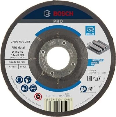 Bosch Professional A30TBF Expert for Metal Schleifscheibe, 115x6x22.23mm, 1 Stück