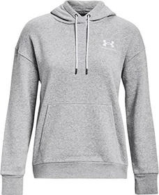Under Armour Essential Fleece Hoodie mod grey light heather/weiß (Damen)