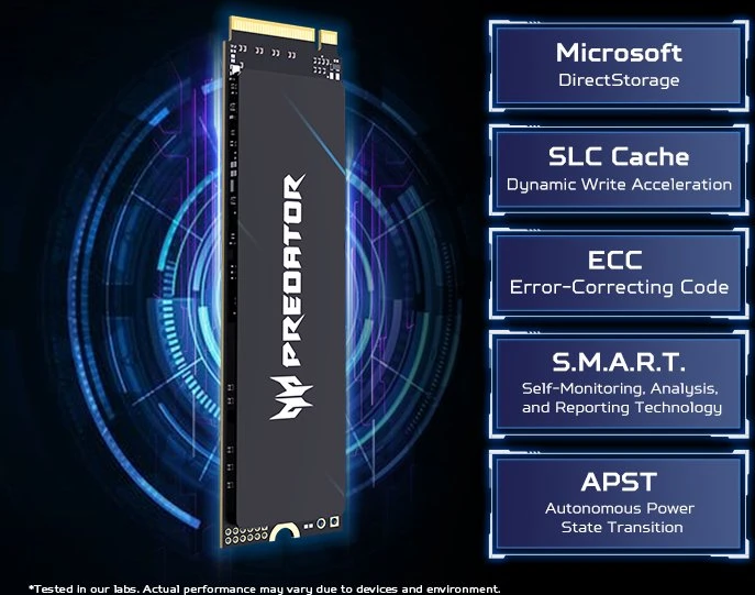 Acer Predator GM9000 SSD 2TB, M.2 2280 / M-Key / PCIe 5.0 x4