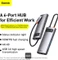 Baseus Metal Gleam 6-in-1 Hub, USB-C 3.0 [Stecker] Vorschaubild