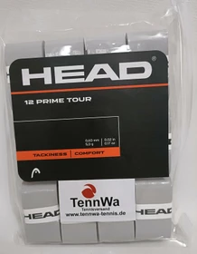 Head Prime Tour Overgrip Griffband grau, 12 Stück