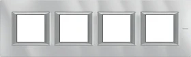 Legrand Axolute Abdeckrahmen 4-fach, Grey Aluminium