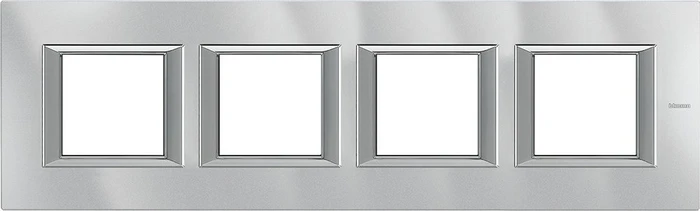 Legrand Axolute Abdeckrahmen 4-fach, Grey Aluminium