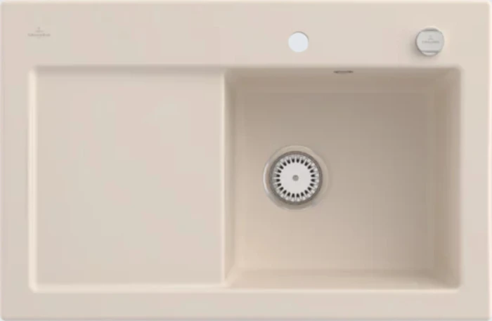 Villeroy & Boch Subway 45 Einbau Becken rechts mit Ablauffernbedienung ivory