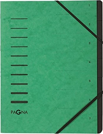 Pagna Ordnungsmappe, 7 Fächer, A4, grün