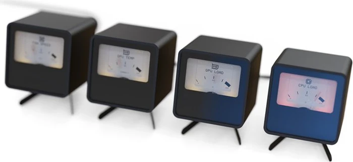 Streacom VU1 Dynamic Analogue Dials, Zeigermessgerät, Dial, schwarz, 1.5"