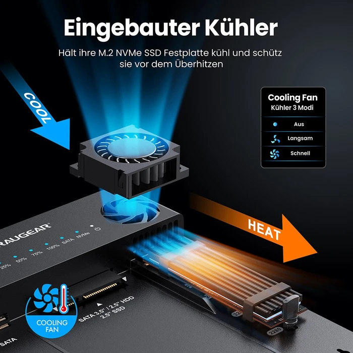 Graugear Bidirektionale Klonstation M.2/2.5"/3.5", Standalone