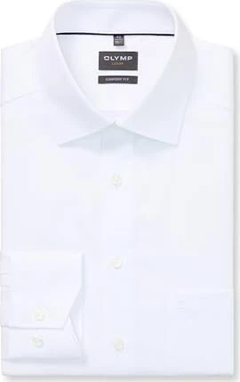 OLYMP Luxor New Kent Comfort Fit Hemd langarm weiß (Herren)