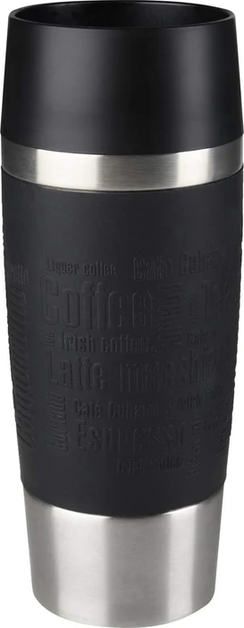 Emsa Travel Mug Waves Isolierbecher 360ml schwarz