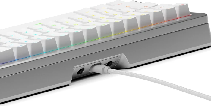 Glorious GMMK 3 Pro 65% Pre-built Gaming Keyboard, silber, LEDs RGB, Glorious Fox MX, USB, US