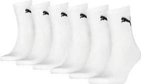 Puma Kurze Crew Socken weiß, 6 Paare
