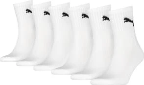 Puma Kurze Crew Socken weiß, 6 Paare