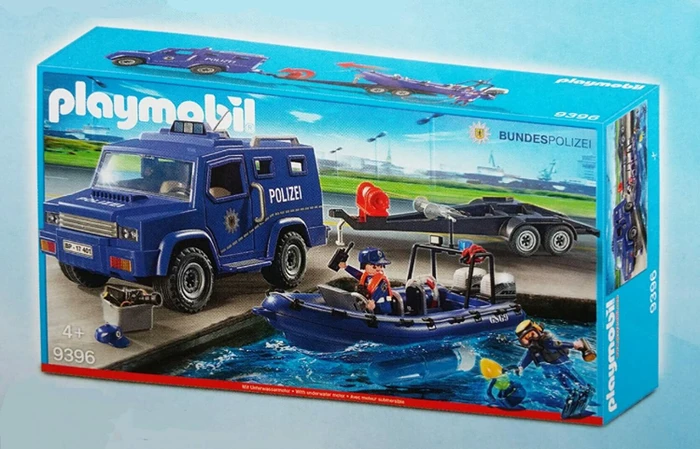 playmobil City Action Bundespolizei Truck mit Schnellboot
