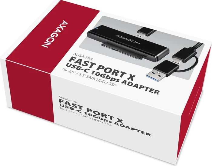 Axagon 2.5"/3.5" Adapter, USB-C 3.1, USB -> SATA