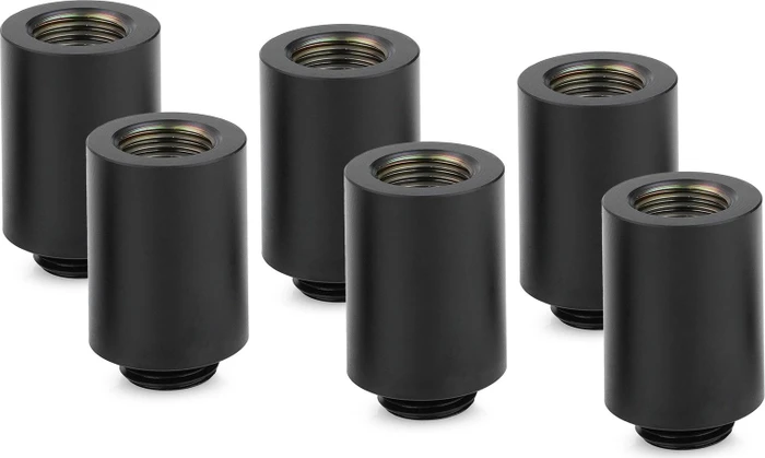 Thermal Grizzly DeltaMate Extender MF28, Verlängerung, G1/4", schwarz, 6er-Pack