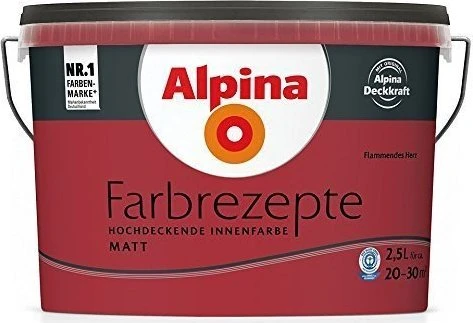 Alpina Farben Farbrezepte Innenfarbe flammendes herz matt, 2.5l