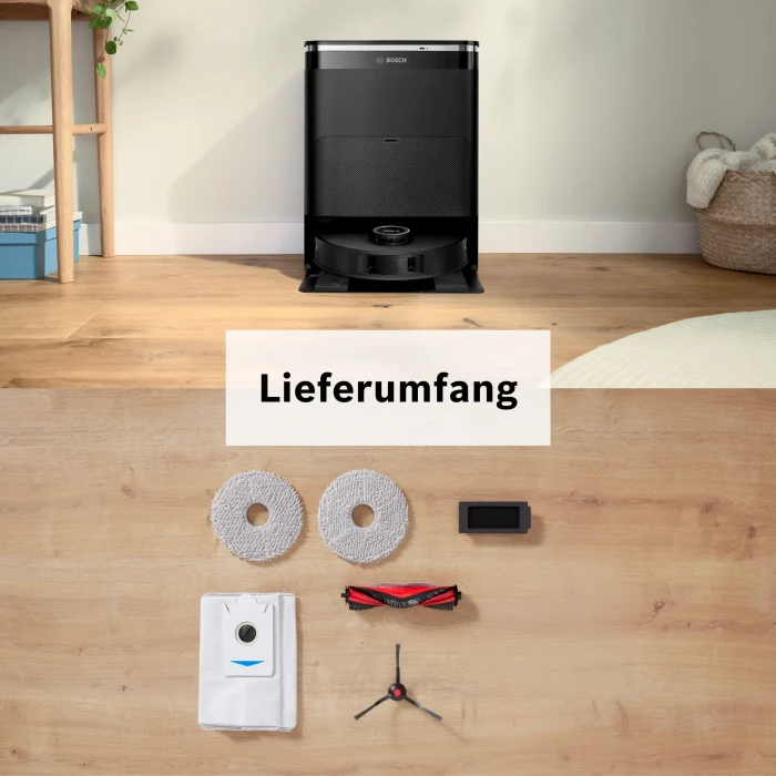 Bosch BCRDW3BAB Spotless Max Saug-/Wischroboter schwarz inkl. Absaug-/Reinigungsstation