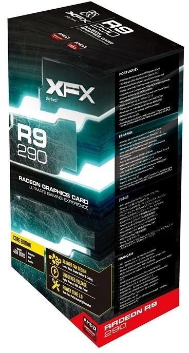 XFX Radeon R9 290 Core Edition, 4GB GDDR5, 2x DVI, HDMI, DP