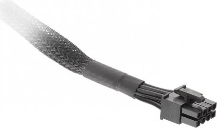 Thermaltake Sleeved PCIe Gen 5 Splitter Cable, 600W PCIe 5.0 12VHPWR, 2x 8-Pin PCIe Stecker auf 16-Pin PCIe 5.0 12VHPWR Stecker, Adapterkabel, schwarz, 60cm