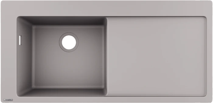 Hansgrohe S51 S5110-F450 450 Einbau Becken links betongrau