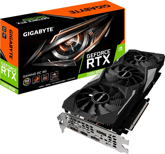 GIGABYTE GeForce RTX 2080 SUPER Gaming OC 8G (Rev. 2.0), 8GB GDDR6, HDMI, USB-C, 3x DP