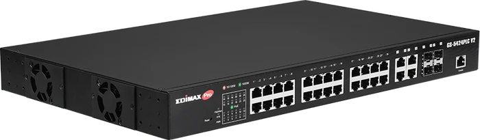 Edimax Pro GS-50 Rackmount Gigabit Smart Switch, 24x RJ-45, 4x RJ-45/SFP, 400W PoE+