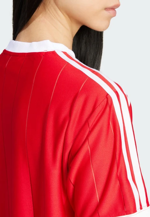 adidas Adicolor 3-Streifen Pinstripe T-Shirt kurzarm better scarlet (Damen)