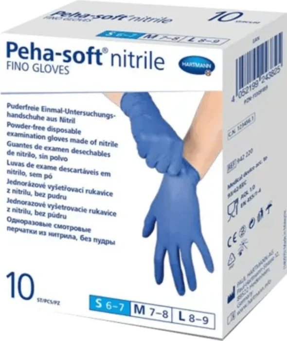 Hartmann Peha-soft Nitril Fino Einweghandschuhe S blau, 10 Stück