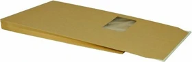 Bong Faltentasche C4 mit Fenster braun, 324x229x20mm, 200er-Pack