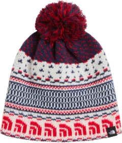 The North Face Cabin Ski Tuke Beanie white dune jacquard/pom