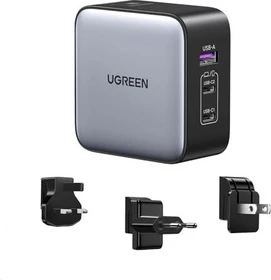 Ugreen Nexode 65W GaN USB-C Travel Charger 3-Ports schwarz/grau