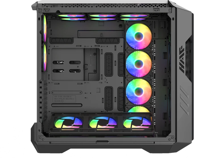 Cooler Master HAF 700, Titanium Grey, grau, Glasfenster