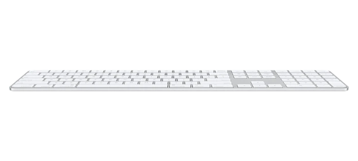 Apple Magic Keyboard mit Touch ID und Ziffernblock für Mac mit Apple Chip, weiß/silber, USB/Bluetooth, IT