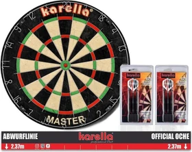 Karella Master + 2 Set Steeldart ST1 Dartscheibe