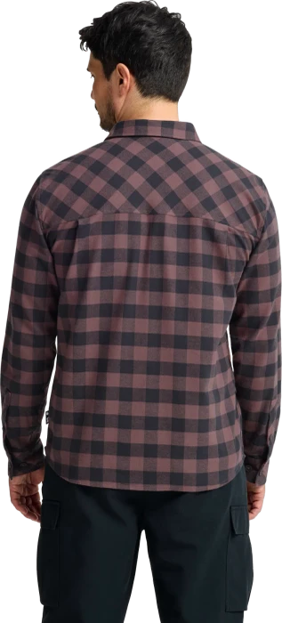 Jack Wolfskin Lite Flannel Hemd langarm check sheer plum (Herren)