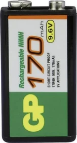 GP Batteries Rechargeable 9V-Block NiMH 170mAh