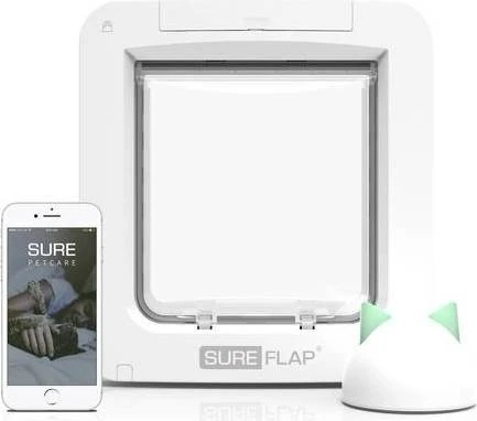Sure Petcare SureFlap Connect Microchip XL Haustierklappe, weiß