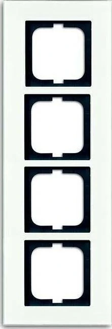 Busch-Jaeger Carat Abdeckrahmen 4-fach Rahmen, weißglas