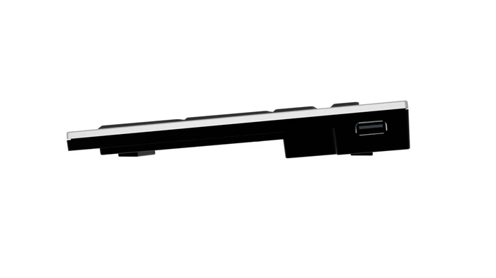 LogicKeyboard LargePrint PC Slim Line, White on Black, USB, FR