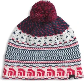 The North Face Cabin Ski Tuke Beanie white dune jacquard/pom