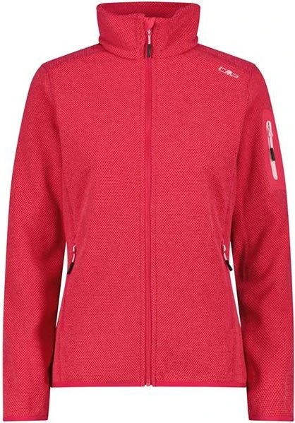 CMP Knit Tech Melange Fleece Jacke carminio/pink (Damen)